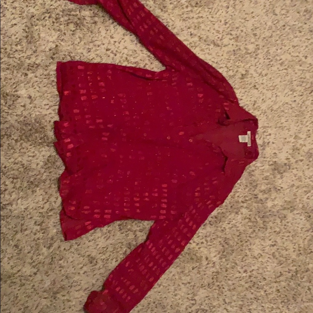 See thru top with sparkles!